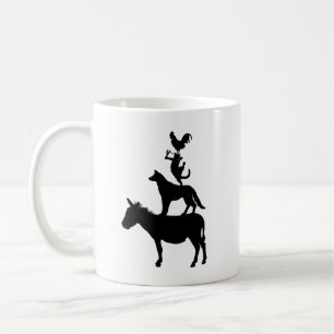 Tierpalette, Pferd, Hund, Katze, Stampfer Kaffeetasse
