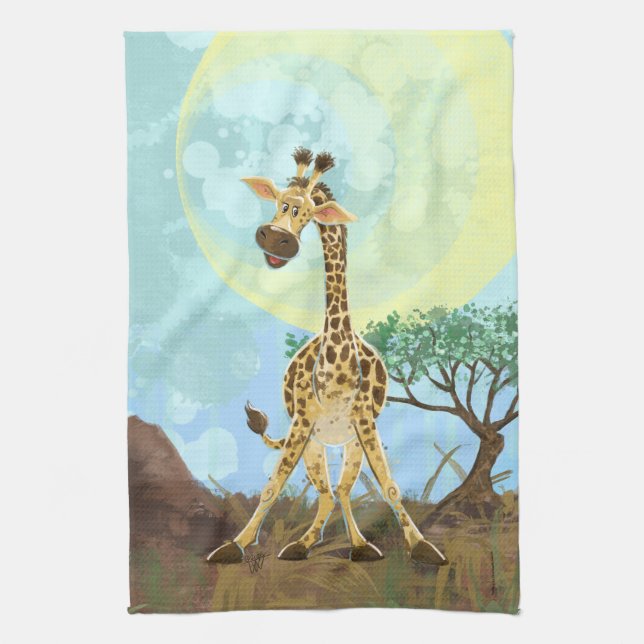 Tierparade Giraffe Geschirrtuch (Vertikal)