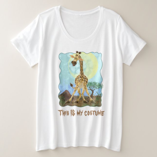 Tierparade Giraffe Große Größe T-Shirt (Design vorne)
