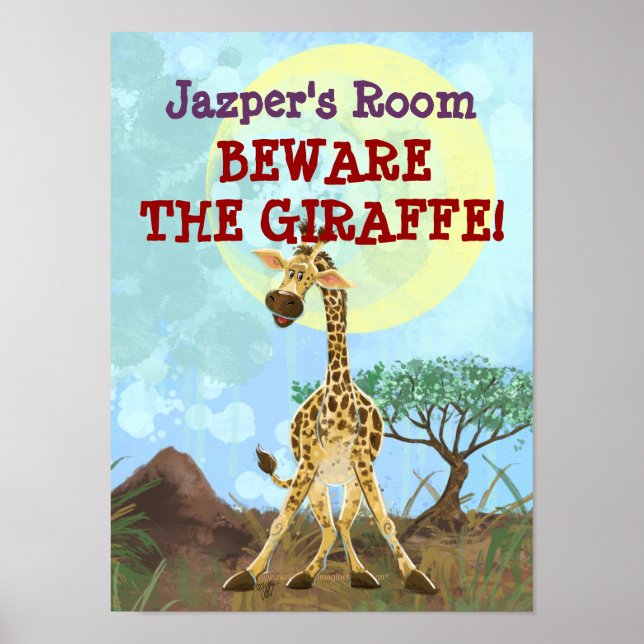 Tierparade Giraffe Poster (Vorne)