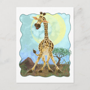 Tierparade Giraffe Postkarte