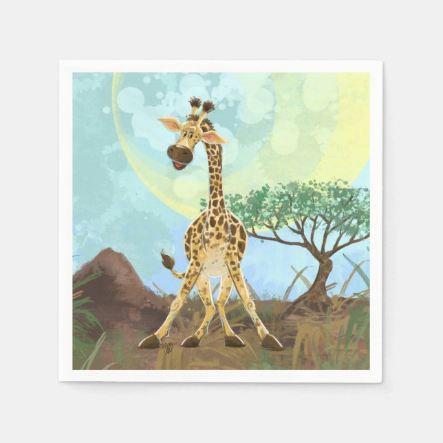 Tierparade Giraffe Serviette (Vorderseite)