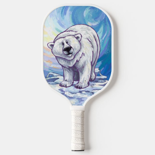 Tierparade Polar Bear Pickleball Paddel Schläger (Vorderseite)