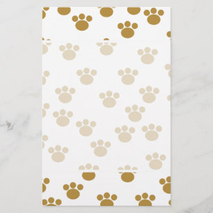 Tierpaw-Prints. Braun und Weiß Muster.