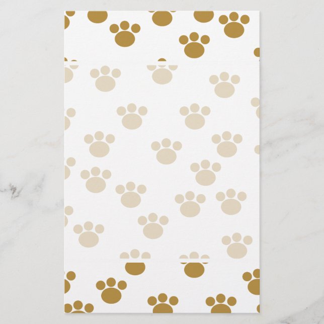 Tierpaw-Prints. Braun und Weiß Muster. (Vorderseite)