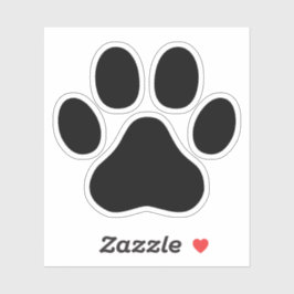 Tierpaw-Prints mit 5 Zehen Aufkleber