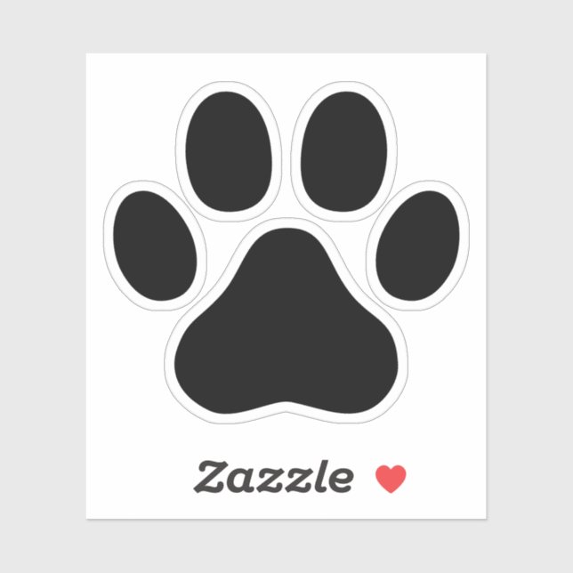 Tierpaw-Prints mit 5 Zehen Aufkleber (Blatt)