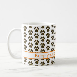 Tierpaw-Silhouette Halloween Orange Kaffeetasse