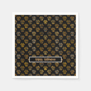 Tierpaw-Silhouette Halloween Pawty Black Serviette