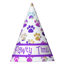 Tierpaw-Silhouette Lila rosa Pawty Paper