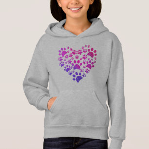 Tierpaws Herzerdruck für Hunde Liebhaber Hoodie