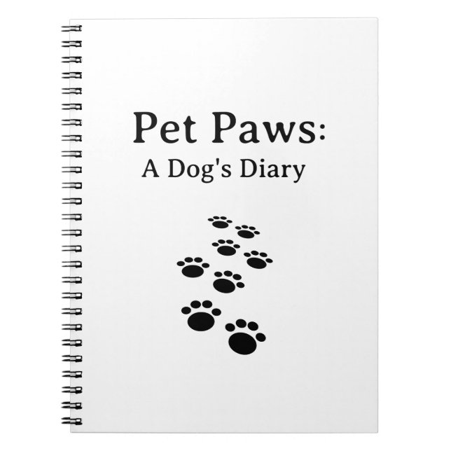 Tierpfähle, ein Hundediary Notizblock (Vorderseite)