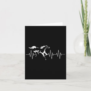 Tierpferd Lover Horseback Geschenk Herzschlag Pfer Karte