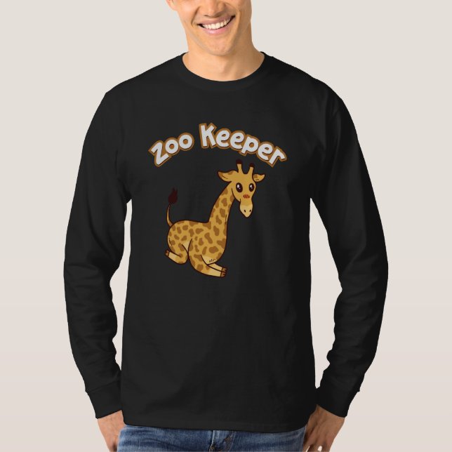Tierpfleger Giraffe Safari Tier T-Shirt (Vorderseite)