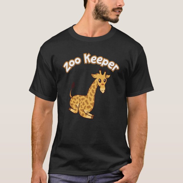 Tierpfleger Giraffe Safari Tier T-Shirt (Vorderseite)
