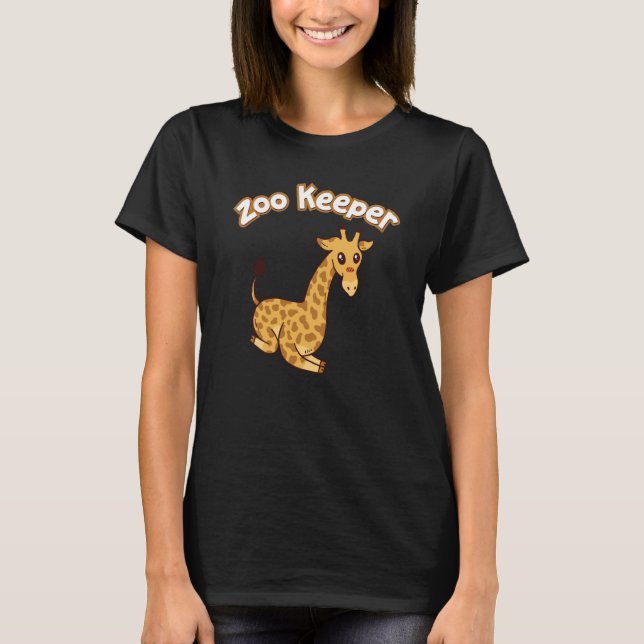 Tierpfleger Giraffe Safari Tier T-Shirt (Vorderseite)