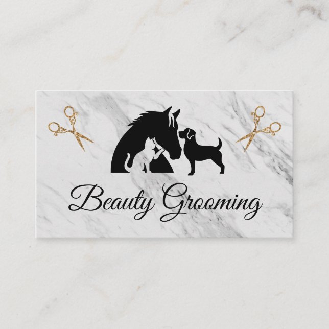 Tierpfleger | Schere Visitenkarte (Vorderseite)