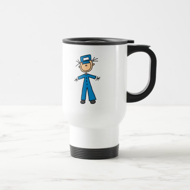 Tierpfleger Stickfigur Tasse (Rechts)