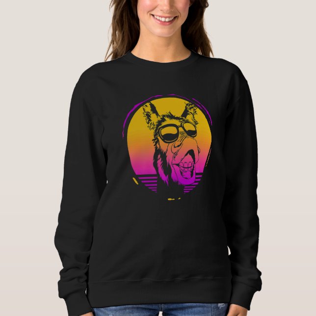 Tierpfleger Zoologe Zoologie Retro Esel Sweatshirt (Vorderseite)