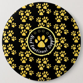 Tierpfoten druckgelbe personalisierte Tierrettung Button