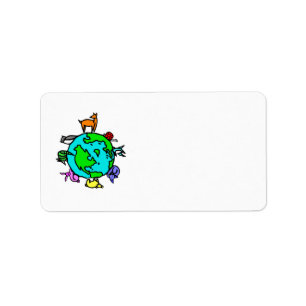 Tierplanet Adressaufkleber
