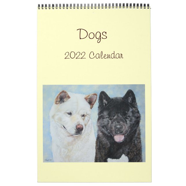 Tierportraits akita labrador collie dogs 2022 kalender (Titelbild)