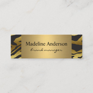 Tierprint / Golden Luxe Mini Visitenkarte