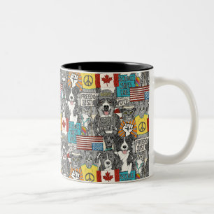 Tierprotest Zweifarbige Tasse