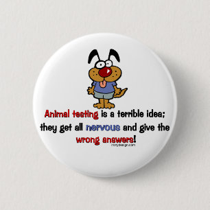 Tierprüfungs-Spaß Button