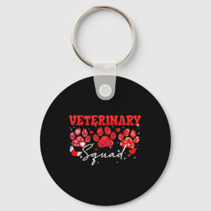 Tierquad Fun Dog Paw Vet Tech Valentines D Schlüsselanhänger