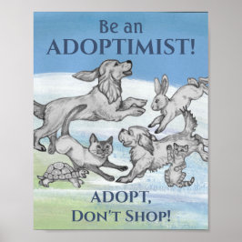 Tierquälerei "Adoptier, nicht kaufen" Haustiere Hu Poster