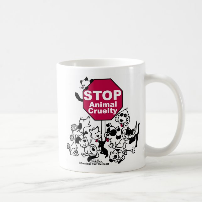 Tierquälerei stoppen tasse (Rechts)