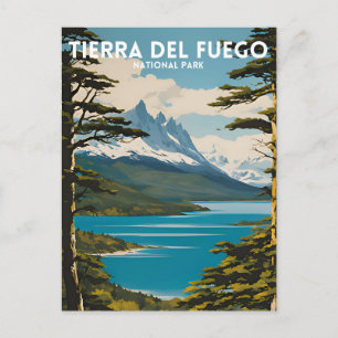 Tierra del Fuego Nationalpark Vintage Postkarte