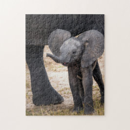 Tierrätsel Mutter und Tier Elefant Pho Puzzle