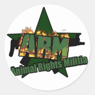Tierrecht-Miliz Runder Aufkleber