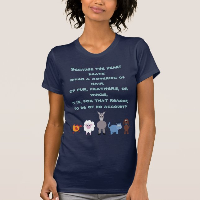 Tierrechte zitieren niedliche Cartoon-Tiere T-Shirt (Vorderseite)