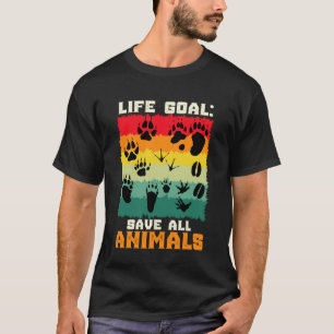 Tierrechtsorganisation LEBENSZIEL ALLE TIERE RETTE T-Shirt