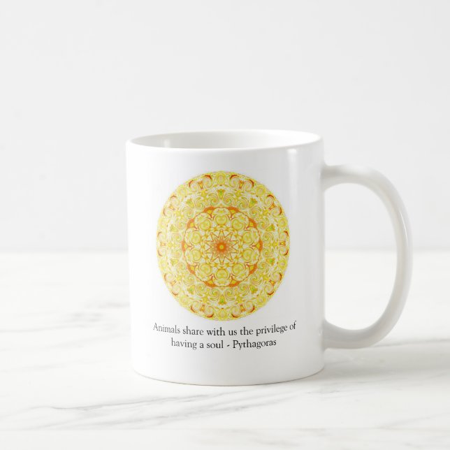 Tierrechtzitat durch Pythagoras-Tasse Tasse (Rechts)
