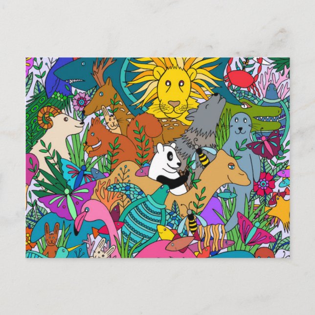 Tierreich Postkarte (Vorderseite)