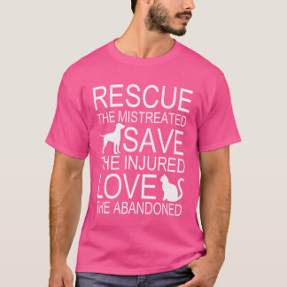 Tierrettungsgeschenk Tiere Retten Hunde Liebhaber T-Shirt