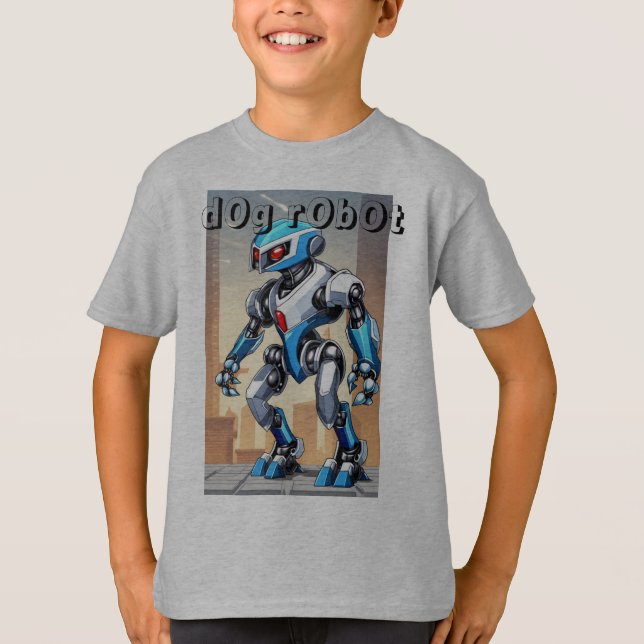 Tierroboter -Katzen-Hunde-Schlangen-Löwenschwarzer T-Shirt (Vorderseite)