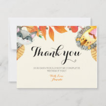 Tierrustikal Danke Karte