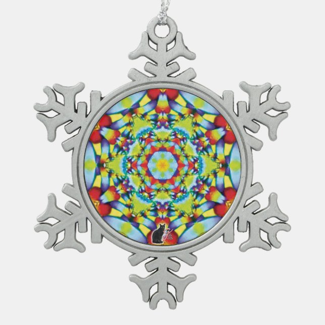 Tiers Kaleidoskop Snowflake Ornament (Vorderseite)