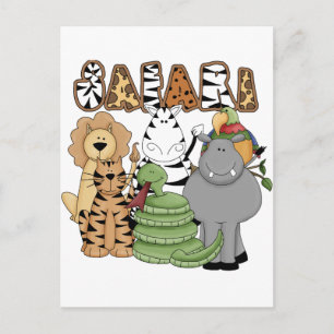 Tiersafari Postkarte