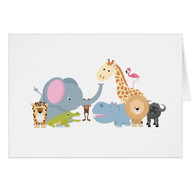 Tiersafarigruppenweiß (Vorderseite (Horizontal))