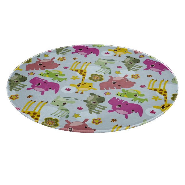 Tiersafarimuster Schneidebrett (Ecke)