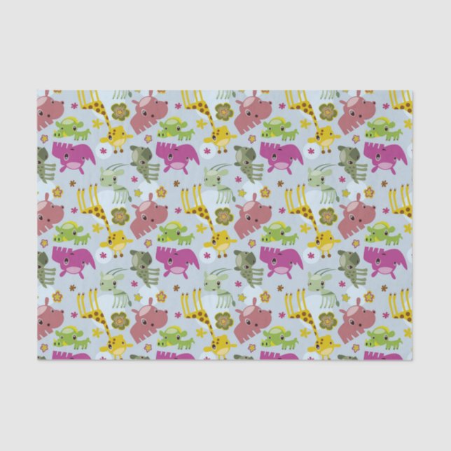 Tiersafarimuster Seidenpapier (Vorderseite)