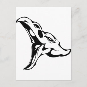 Tierschädel Postkarte