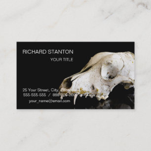 Tierschädel Visitenkarte