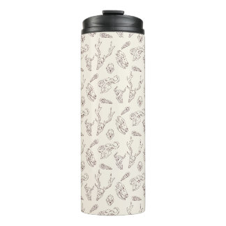 Tierschedel und Knochen Thermosbecher